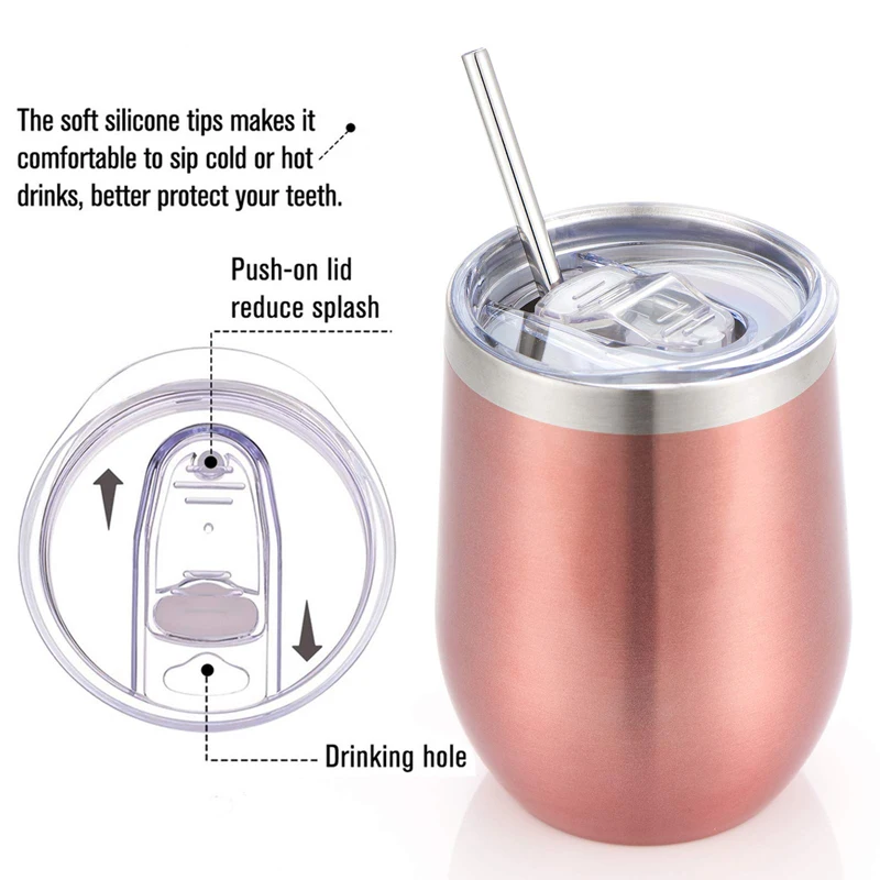 

Кружка-термос из нержавеющей стали с двойными стенками, 12 унций