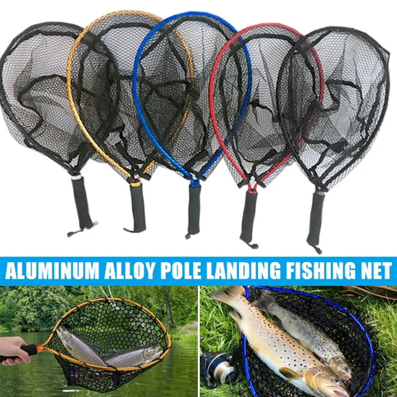 

Fishing Net Non-slip Aluminum Alloy Pole Landing Fishing Net for Catching Fishes