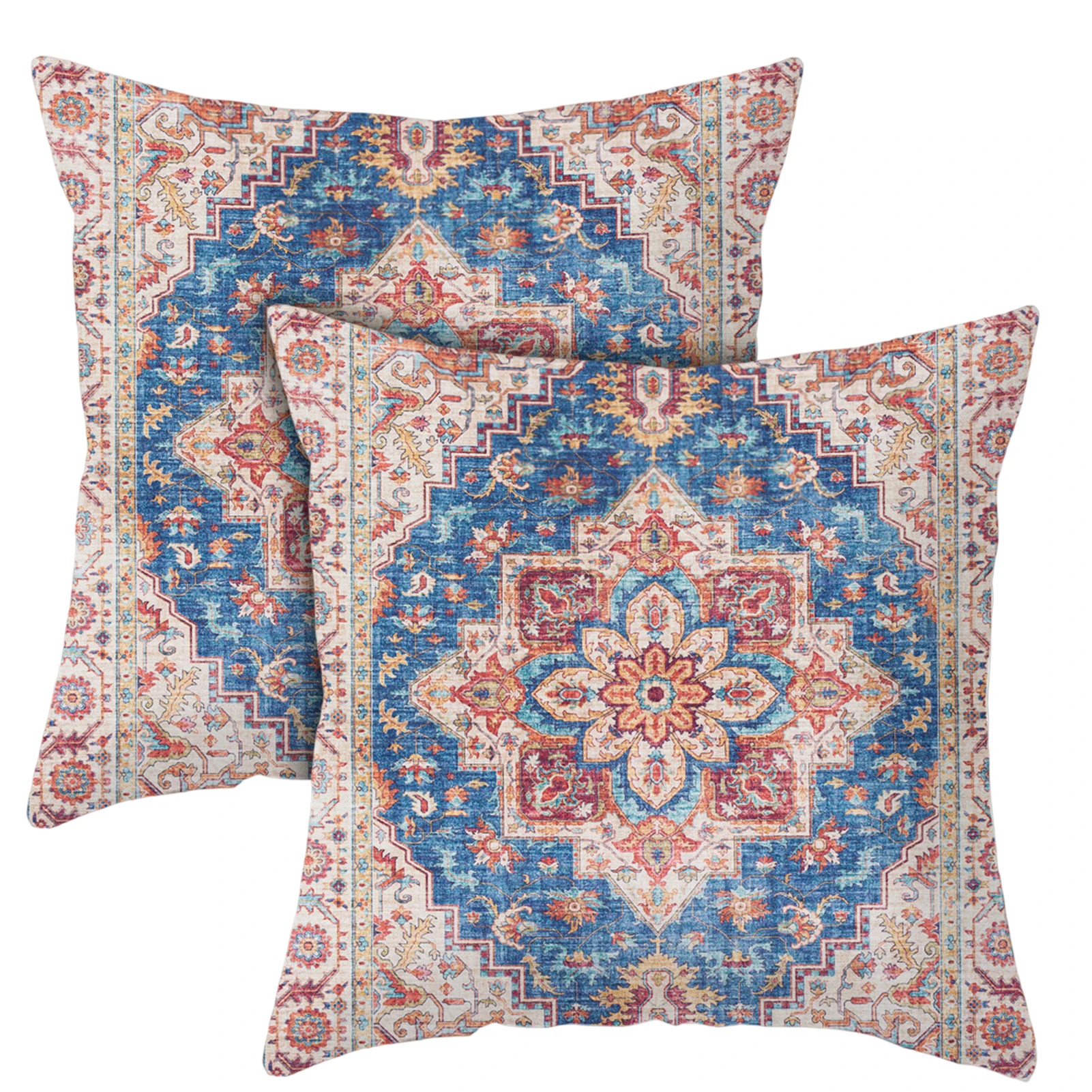 

2pcs Indoor Carpet Pattern Decorative Gifts Outdoor Throw Pillow Covers Elegant Farmhouse For Couch Soft Washable Skin Friendly