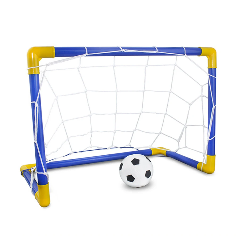 

Indoor Mini Folding Soccer Goal Post Net Set + Pump Home Game Kids Sport Outdoor Home Game Toy Child Birthday Gift Plastic