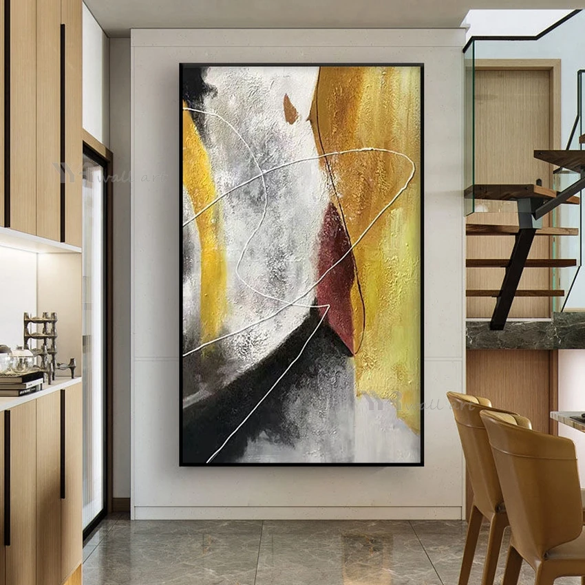 

Домашний эстетический декор, настенная роспись, абстрактная картина маслом, современное настенное Искусство ручной работы, холст, Постер д...