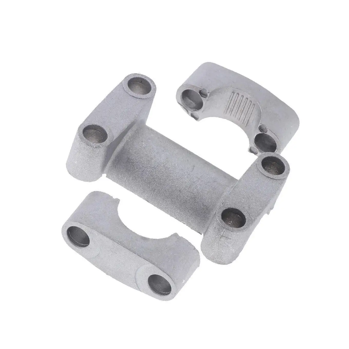 

22mm Silver CNC HandleBar Fat Bar Riser Mount Clamp Adapter Universal
