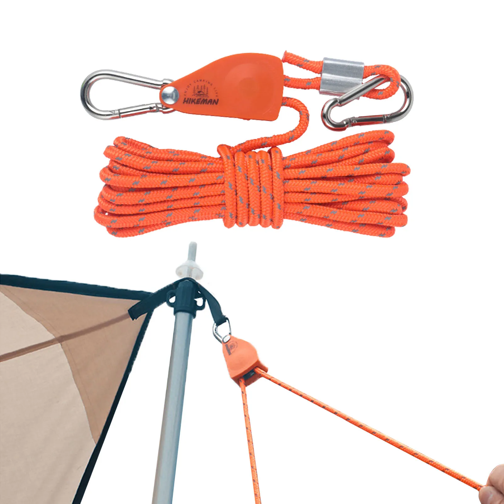 

Reflective Camp Tent Rope Reflective Tent Rope With Tensioner For Trekking Backpacking Hiking Reflective Tent Ropes 5 Meters