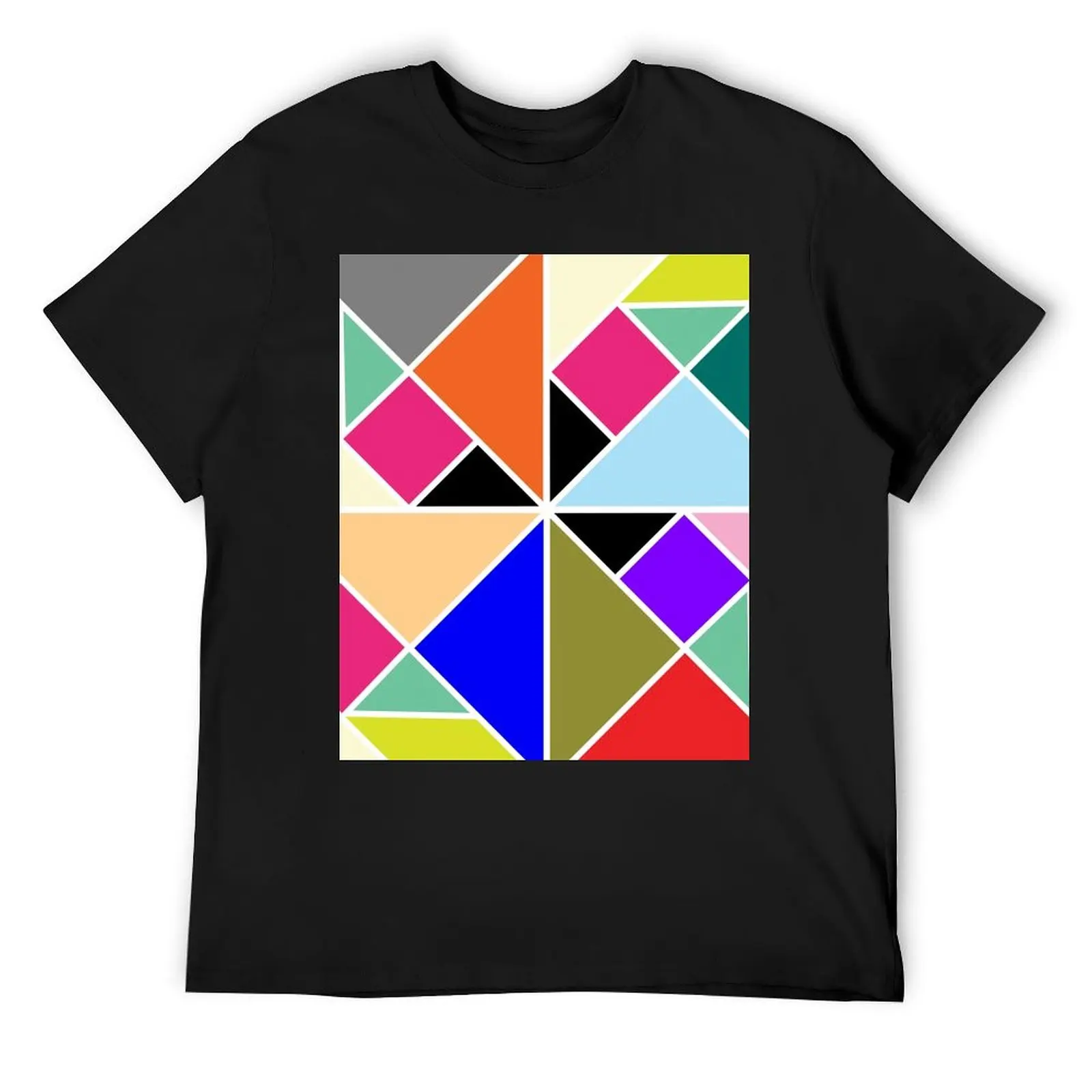 Футболка Tangram из семи предметов с повторяющейся головоломкой топы летняя одежда