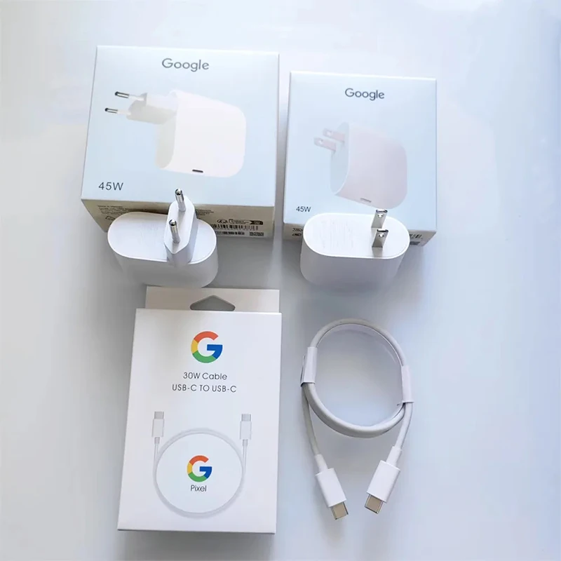 Оригинальное зарядное устройство Pd 45 Вт для быстрой зарядки Google EU ...