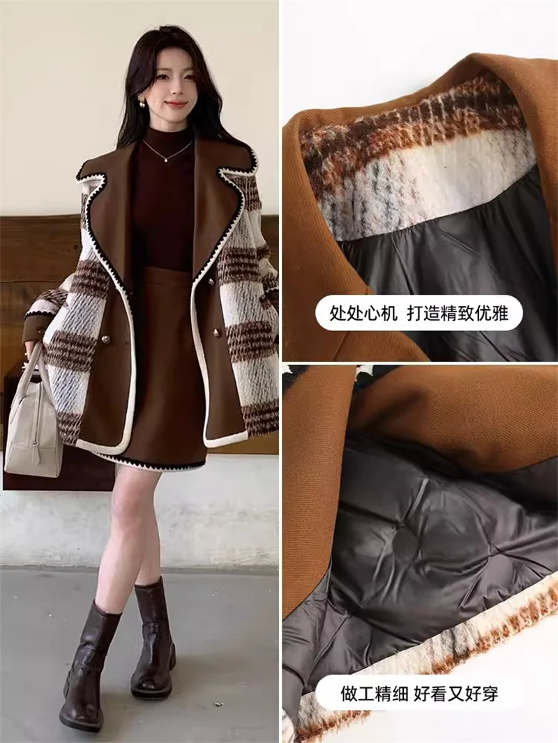 Женское пальто новинка осень/зима 2024 свободная универсальная весенняя одежда на