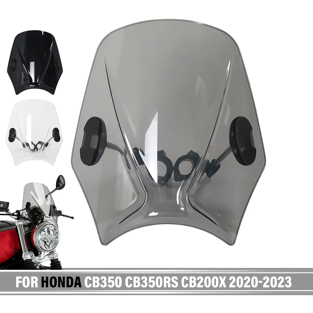 

For Honda CB350 CB350RS GB350 GB350S CB200X 2020-2023 Motorcycles Custom Compact Sport Wind Deflector Retro Windshield Universal