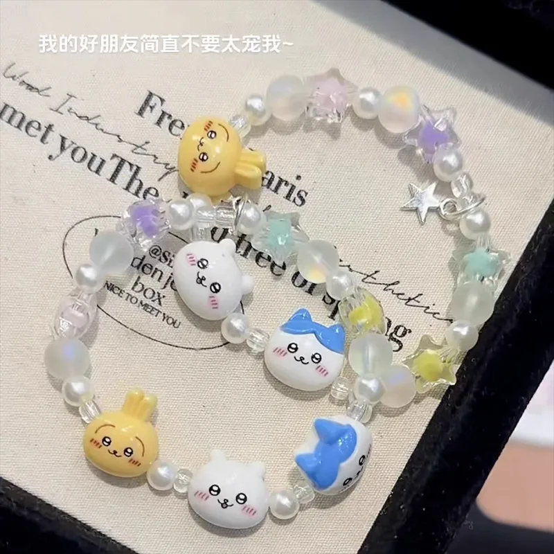 Браслет Kawaii Anime Chiikawa Hachiware, милый, уникальный дизайн, модный, стильный, повседневный, очаровательный, ювелирные украшения, аксессуары для девочек, подарок на вечеринку (art.: 3920d9d2476a1) - 3920d9d2476a1