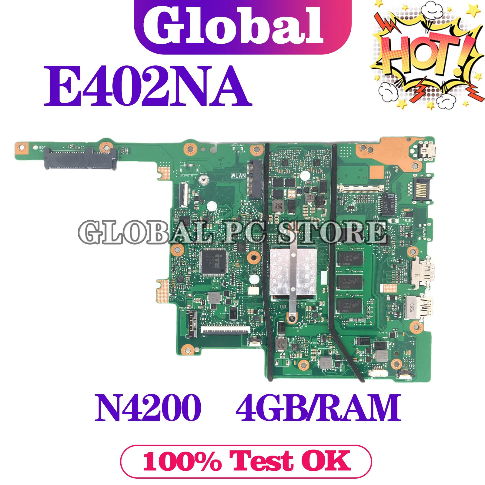 

Материнская плата KEFU E402NA 4GB-RAM N4200 для ноутбука ASUS E402N E502N E502NA R417N R416N