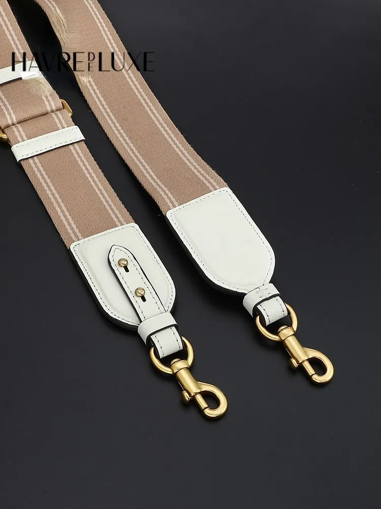 Adjustable printing saddle bag replacement wide shoulder strap canvas splicing leather bag with accessories single buy