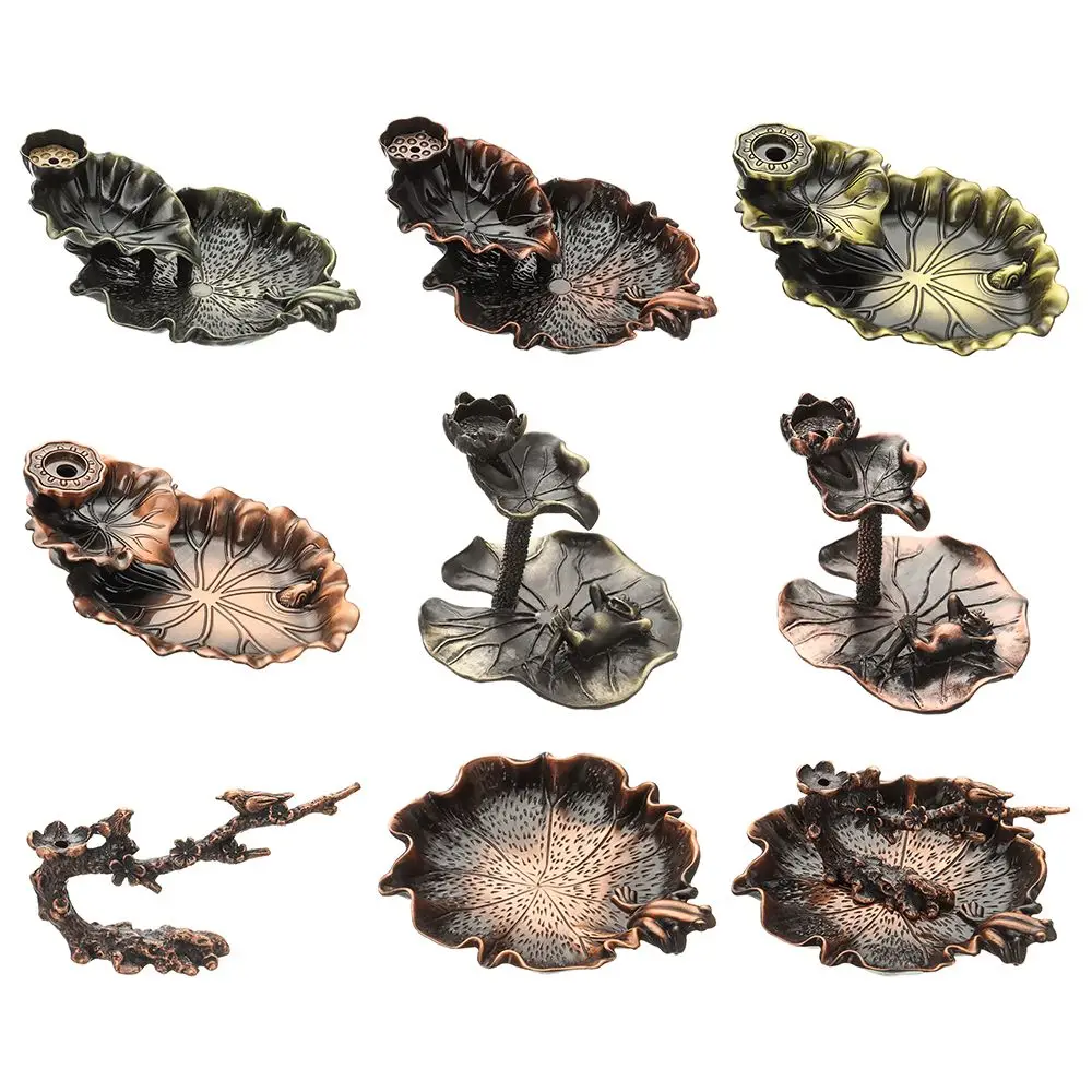 

Gift Home Decor Desktop Ornaments Tower Incense Magpie On Plum Backflow Incense Burner Lotus Leaf Reflux Smoke Censer