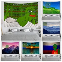 sad frog printed large wall tapestry japanese wall tapestry anime wall art decor
