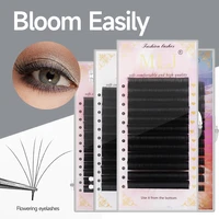 easy fan lashes bloom individual eyelash extension faux mink eyelashes soft natural lash extension volume russo auto fans cilios