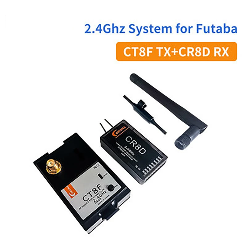 

1 set Corona CT8F+CR8D Futaba Module receiver 2.4Ghz system for futaba CR8D V2 DSSS receiver CT8F futaba transmitter RC drones