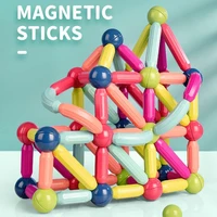 25 65pcs magnetic stick big size building blocks magnetic constructor designer set educational toys for children gift
