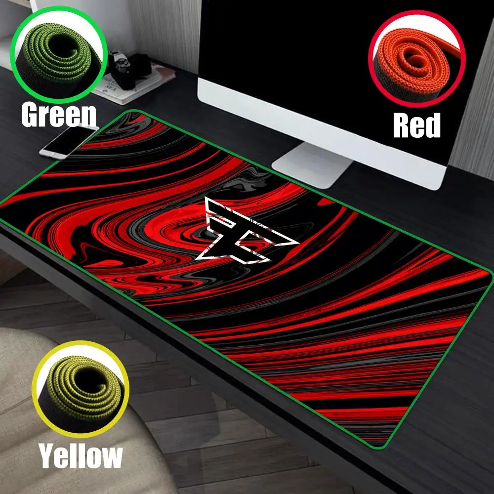 Прохладный коврик для мыши CS2 FAZE CLAN 90x40 см цветной замок чистый натуральный каучук