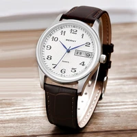 berny fashion women wristwatch leather ladies clock luxury brand day date calendar female quartz watch for women waterproof 3atm