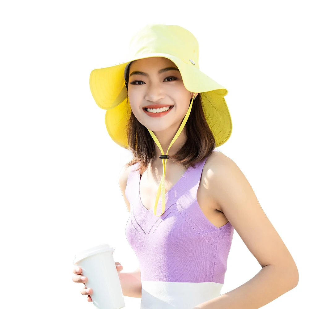 

US Stock Ohsunny Women's Hat Full Protection Sun Hat Cap Outdoor Safari Gardening Hats with Double Brim UPF 50+ for Fishing