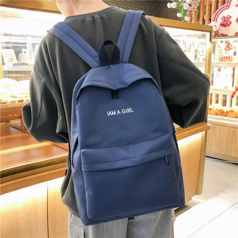 

Schoolbag Women High School Student Bags Korean Nylon backpack Ins Simple Harajuku ulzzang for Teenage girls Travel backpacks