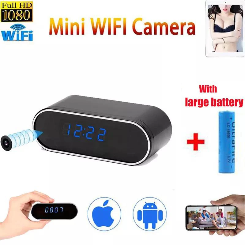 

WiFi Mini Camera Clock Cam Action Micro Smart Small Home Surveillance Spia Hiden Camcorder Monitor Night Wireless Video Recorder
