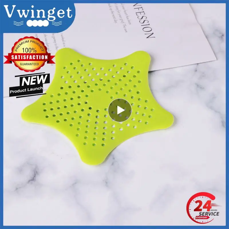 

1~40PCS Efficient Drainage Drain Screen Silicone Drain Plug Non-toxic Easy To Install And Clean Durable Food Waste Collector