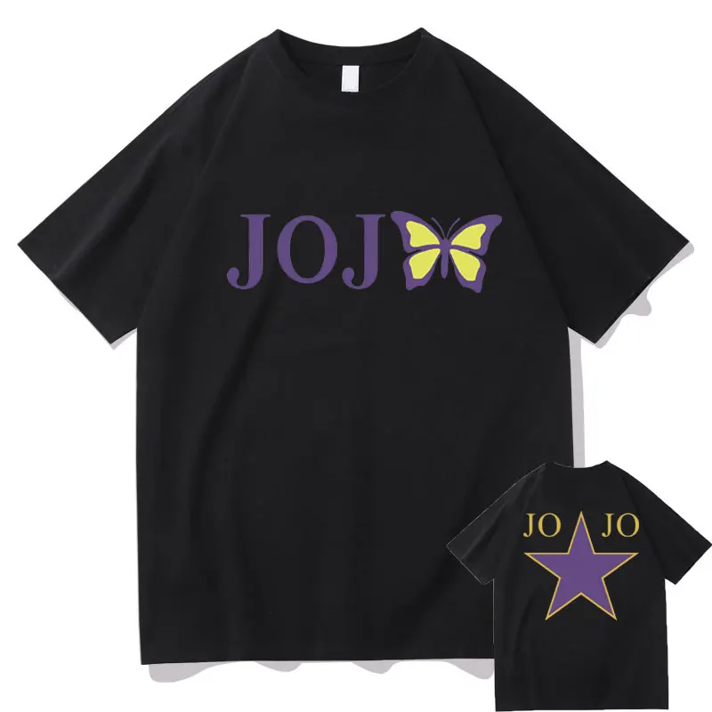

2022 New Anime Jojo's Bizarre Adventure Stone Ocean Double-sided Print Tshirt Men Women Tees Loose T-shirt Unisex Manga T Shirts