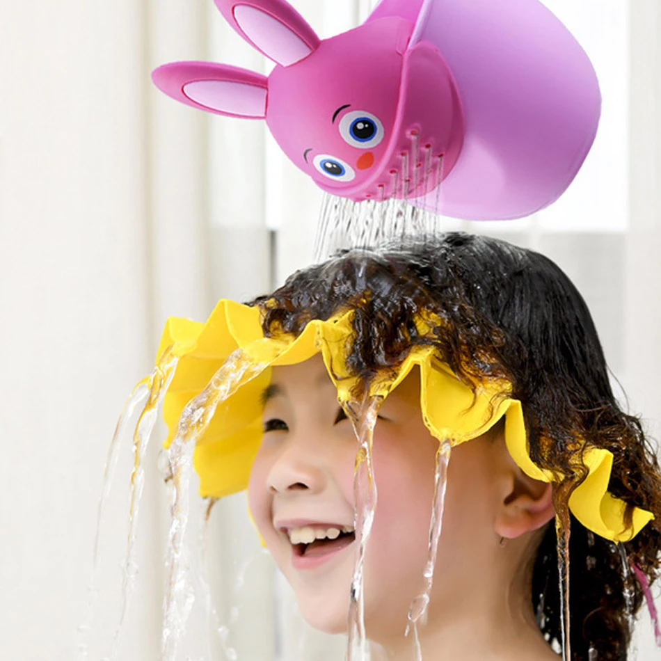 

Lovely children's cap and cartoon character bathroom baby shampoo cup children's swimsuit children's shower pot children's dish