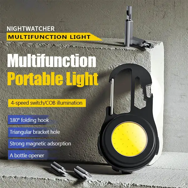 

Rechargeable Camping Light Outdoor Keychain lights 7 Light Modes LED Mini Tent Light with Strong Magnet for Fishing Walking