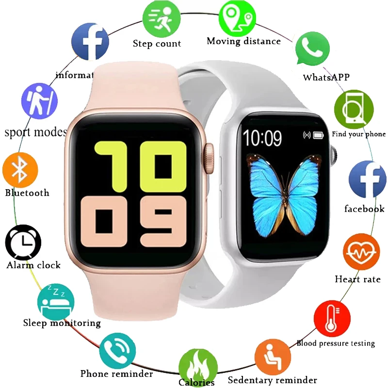 

2022 New Smartwatch Dial Call DIY Dial Smart Watch Men Women Heart Rate Watch 7 T500 Sports Fitness Bracelet For IWO Android IOS