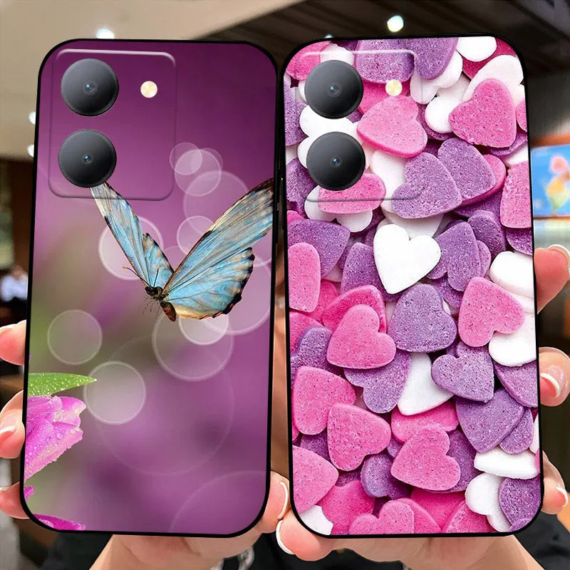 Для VIVO Y78 (Китай) 5G Чехол Противоударный силиконовый матовый чехол из ТПУ для