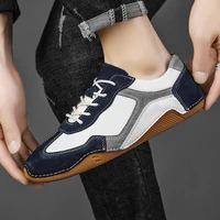 lace up casual shoes spring new breathable fashion street retro personality mens small leather shoes tide shoes