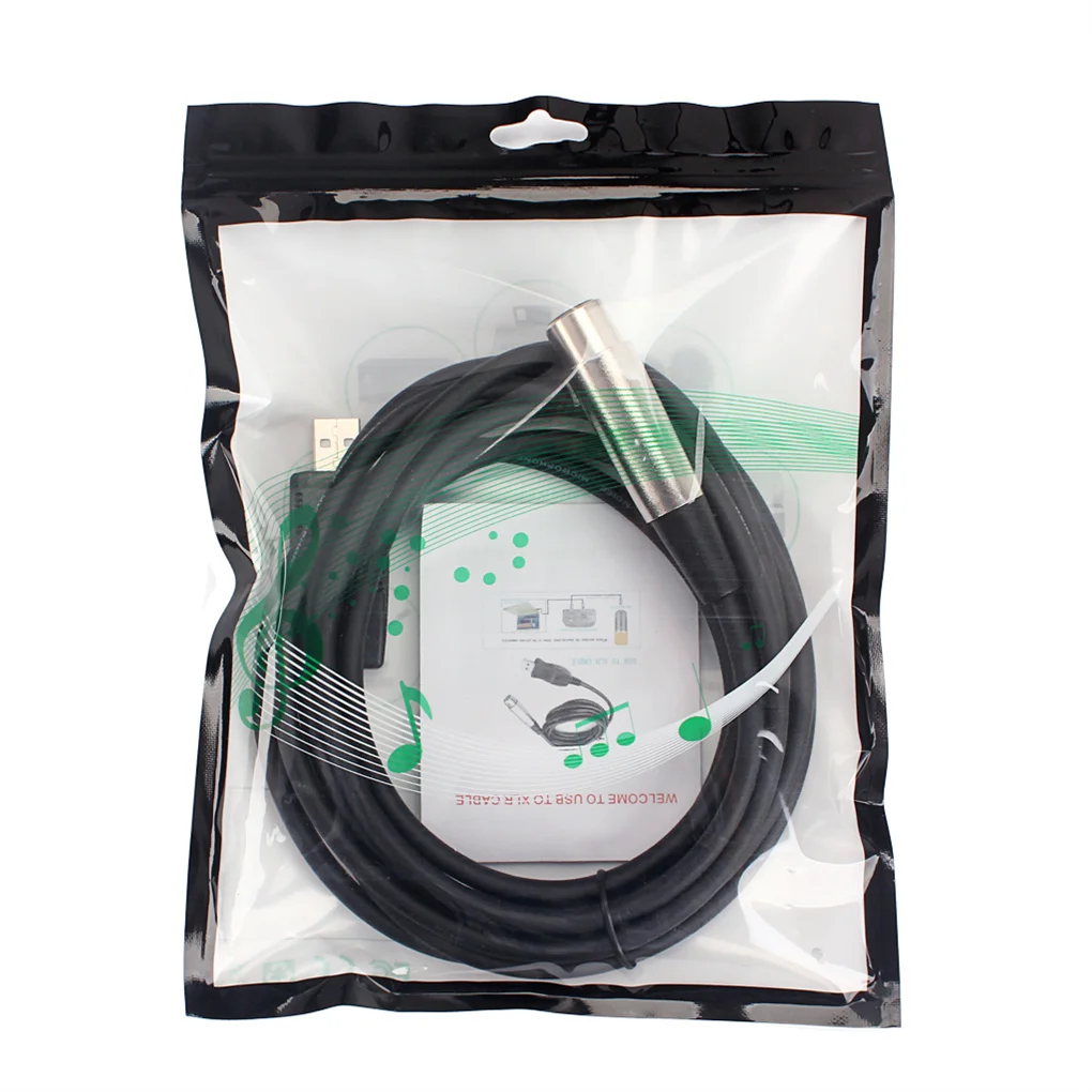 Кабель защитный с USB на XLR для микрофона гибкий аудио конвертер аксессуары