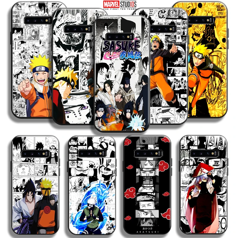 

Naruto Akatsuki Comics For Samsung Galaxy S10 5G S10 Plus Lite S10E S10 Phone Case Funda Coque Back Carcasa TPU Black