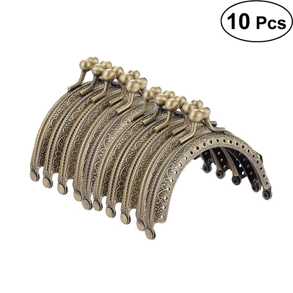 

8.5CM 10PC Metal Clutch Frames Purse Clasp Frame Clasp Frame Bag Frame Metal Purse Handle Curved Purse Frames