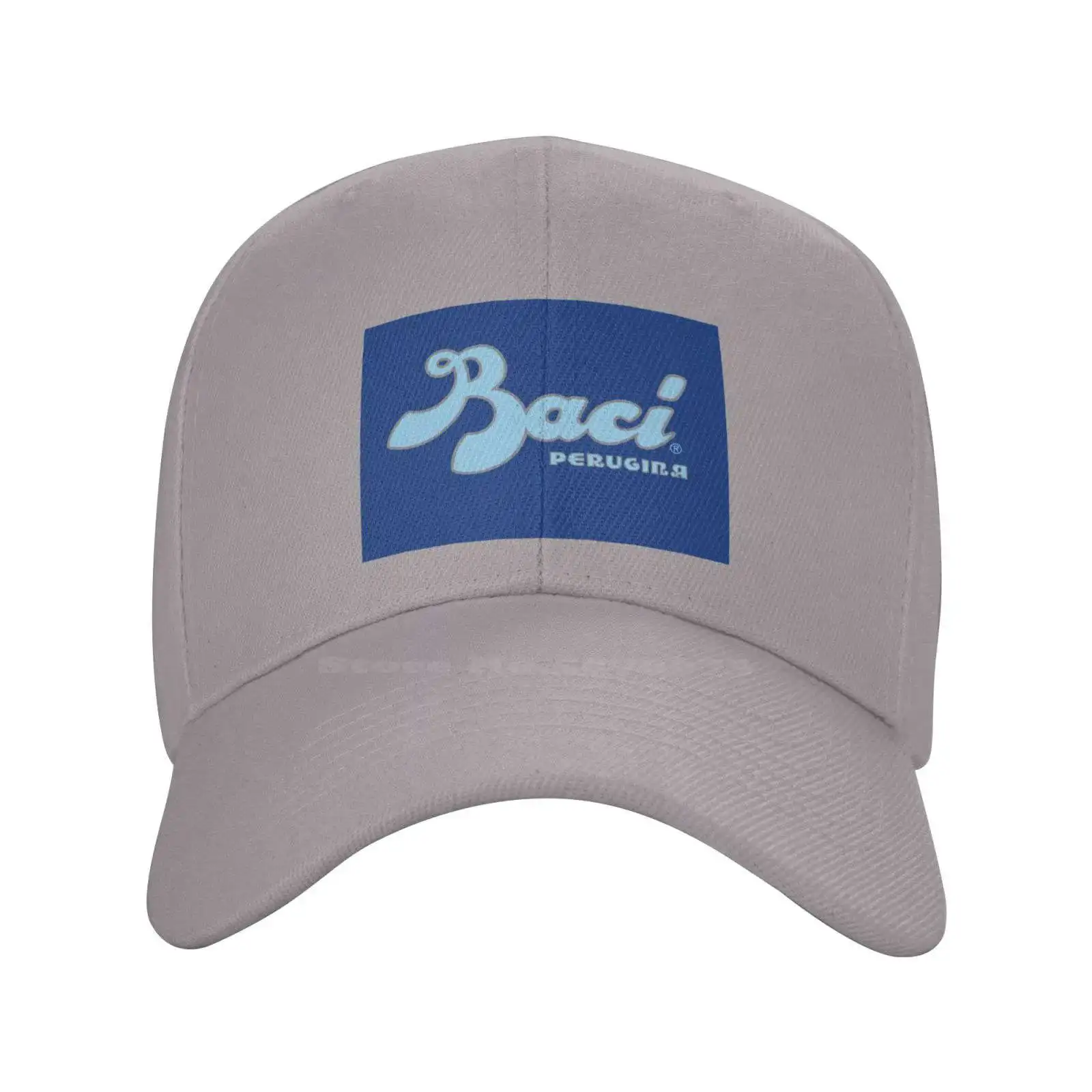 

Baciperugina Logo Print Graphic Casual Denim cap Knitted hat Baseball cap