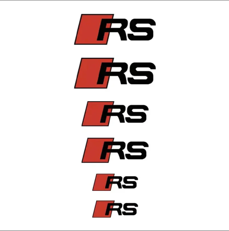

6 шт./компл. для S3 S4 S5 S6 S7 S8 RS3 RS4 RS5 RS6 RS7 RS8 Высокотемпературная водонепроницаемая автомобильная наклейка Наклейка на тормозной суппорт Клейкая виниловая пленка
