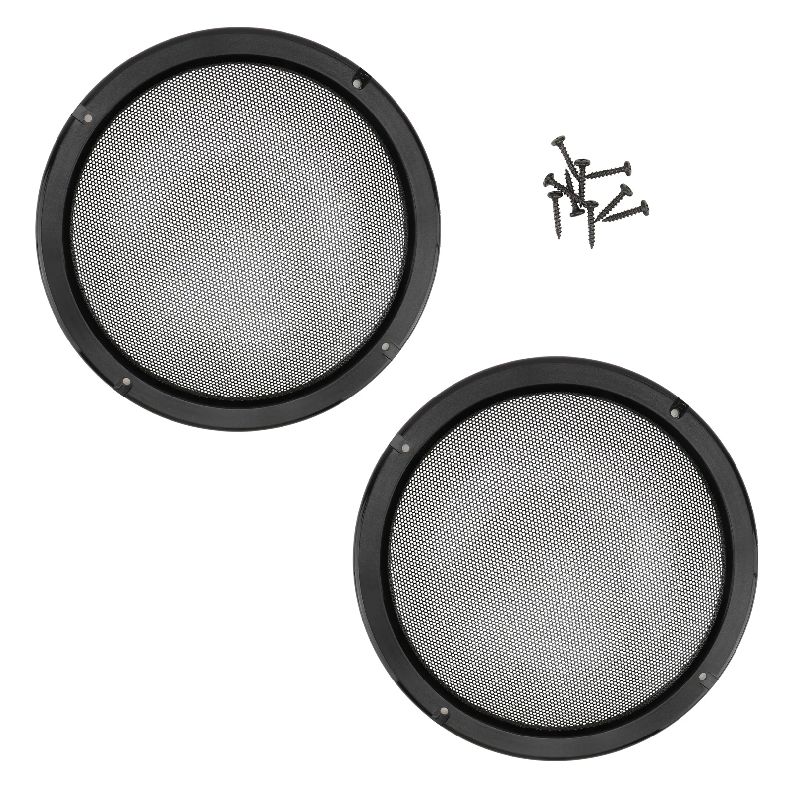 

2Pcs Automobile Speaker Protection Covers Auto Loudspeaker Membranes (Black)