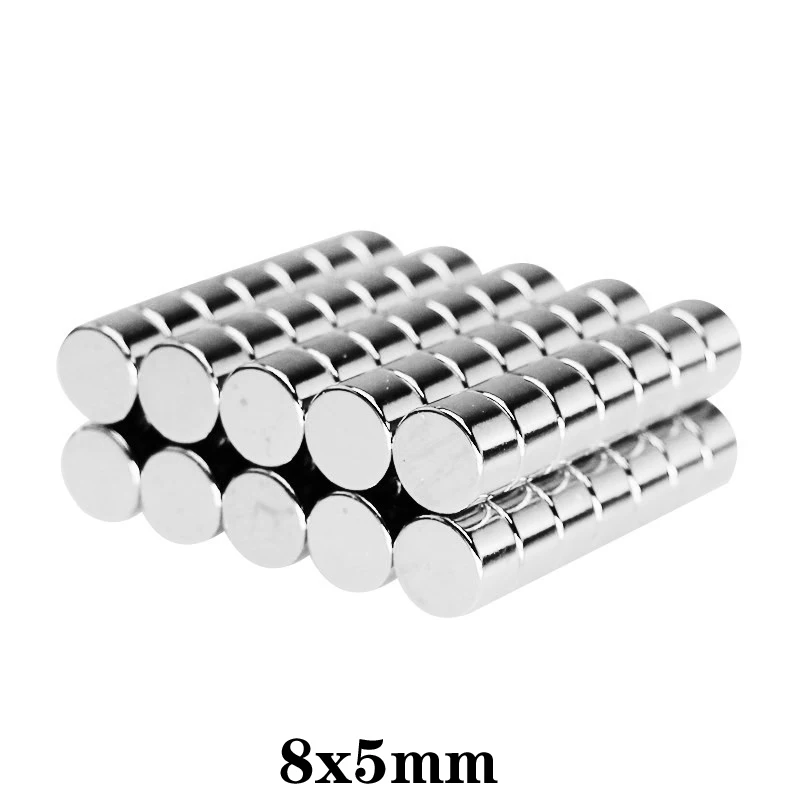 

10~250PCS 8x5 mm Small Round Magnet disc 8mm*5mm Neodymium Magnet Dia 8x5mm Permanent NdFeB Strong Powerful Magnet 8*5 mm N35