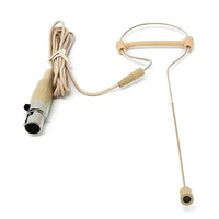 quality beige single earhook headset mic headworn microphone mini 3 pin xlr pyle zd 1730c stage lecturers professional micropho