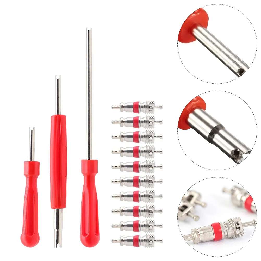 

1 Set Valves Core Removers Vehicle Tire Valves Installation Tools Tire Cores Kit (Assorted Color)