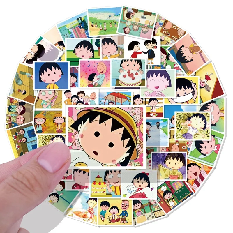 

10/30/50Pcs Chibi Maruko-Chan Stickers Cartoon Stickers Anime Sticker Classic Graffiti Sticker Decals Child Toy Birthday Gift