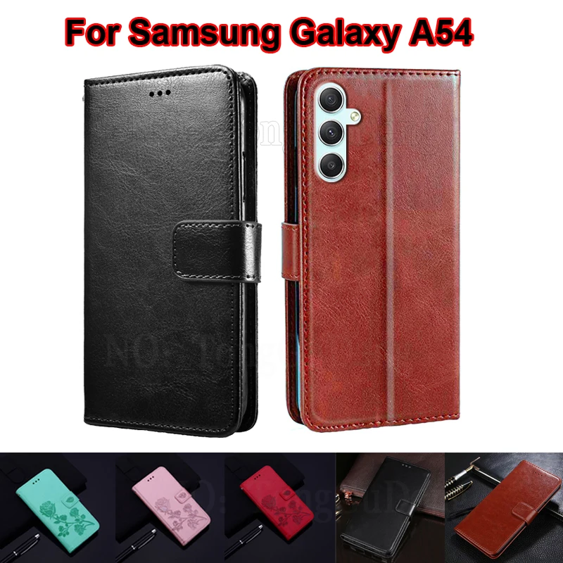 

Wallet Case For Samsung Galaxy A54 Cover Funda Para Etui Na Telefony Samsung Galaxy A54 A34 A24 A14 4G 5G Phone Cases Capa Etui