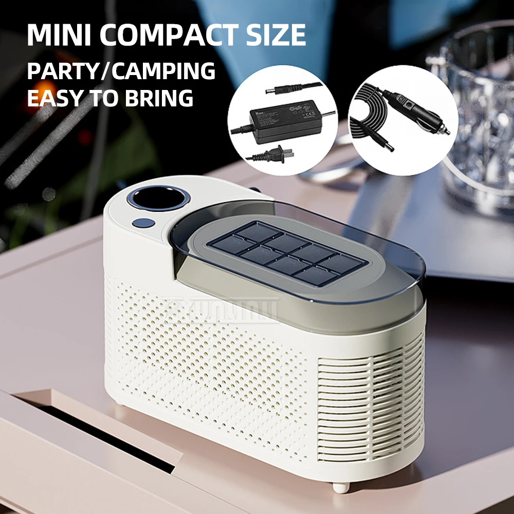 Фото Настольный автоматический портативный аппарат для производства льда Mini 8 Solid Ice Maker (для кубиков льда) №3