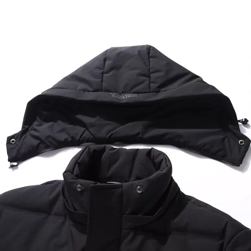 2022New Winter New Men's 90 White Duck Down Long Down Jacket Fashion Casual Thick Warm Hooded Coat Male Brand Clothes