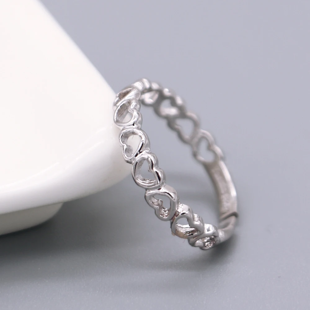 Кольца в форме сердца для женщин модное кольцо из стерлингового серебра 925 пробы