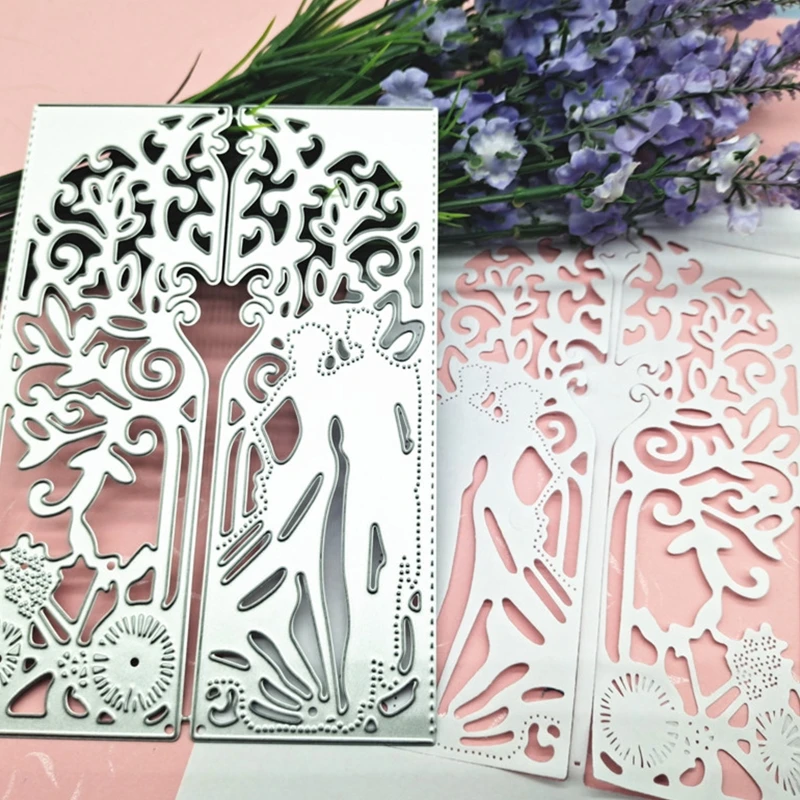 

Металлические Вырубные штампы из углеродистой стали, Цветочное дерево, фотоальбом для создания карточки, технические поделки