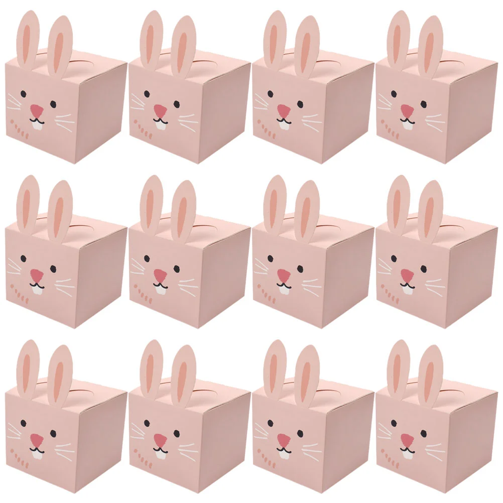 

Box Boxes Easter Candy Gift Favor Rabbit Party Bunny Treats Round Flower Biscuit Cookie Packing Shaped Basket Wrapping Paper
