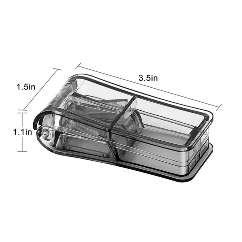 

Useful Grinder Splitter Divider Pill Case Storage Box Portable Travel 2 In 1 Portable Medicine Cutter Wholesale V-shaped Design