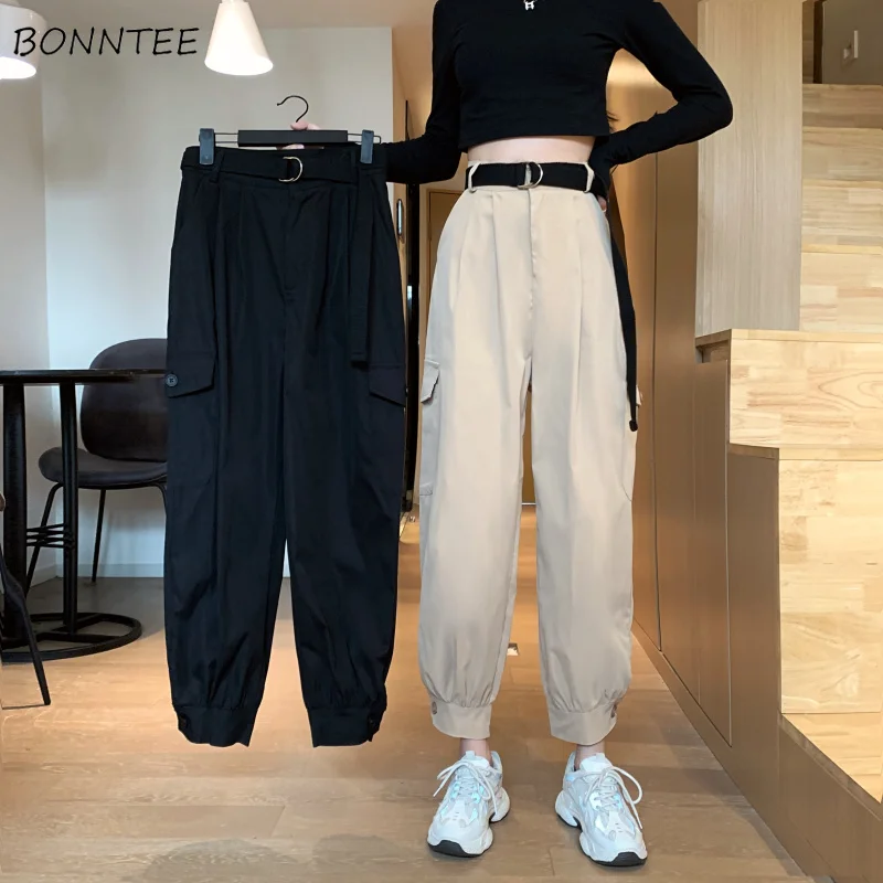 

Pants Women Loose Cargo Trousers Casual Solid Vintage All Match Cozy Trendy Ulzzang Ins New Spring Streetwear Feminine Clothes