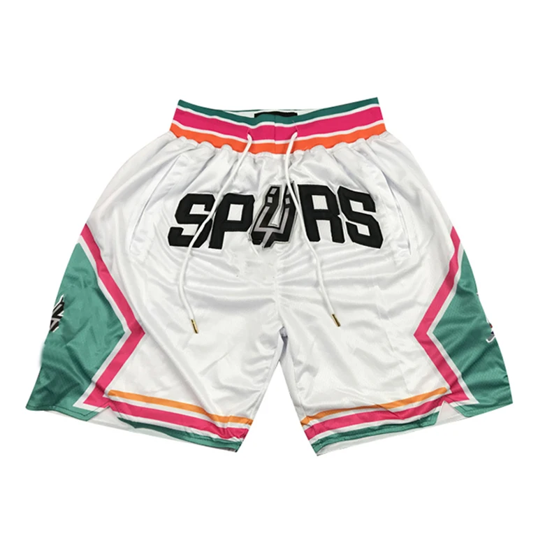 

New Spurs Short White City Edition Men's Basketball Pocket Pants Shorts